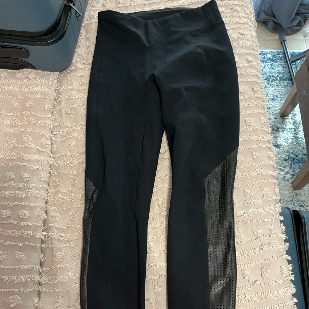Spanx leather panel leggings